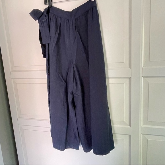 New! VINCE Hematite Side-Tie Culottes Wide Leg Goucho Pants Size 16 26458 - Picture 3 of 15